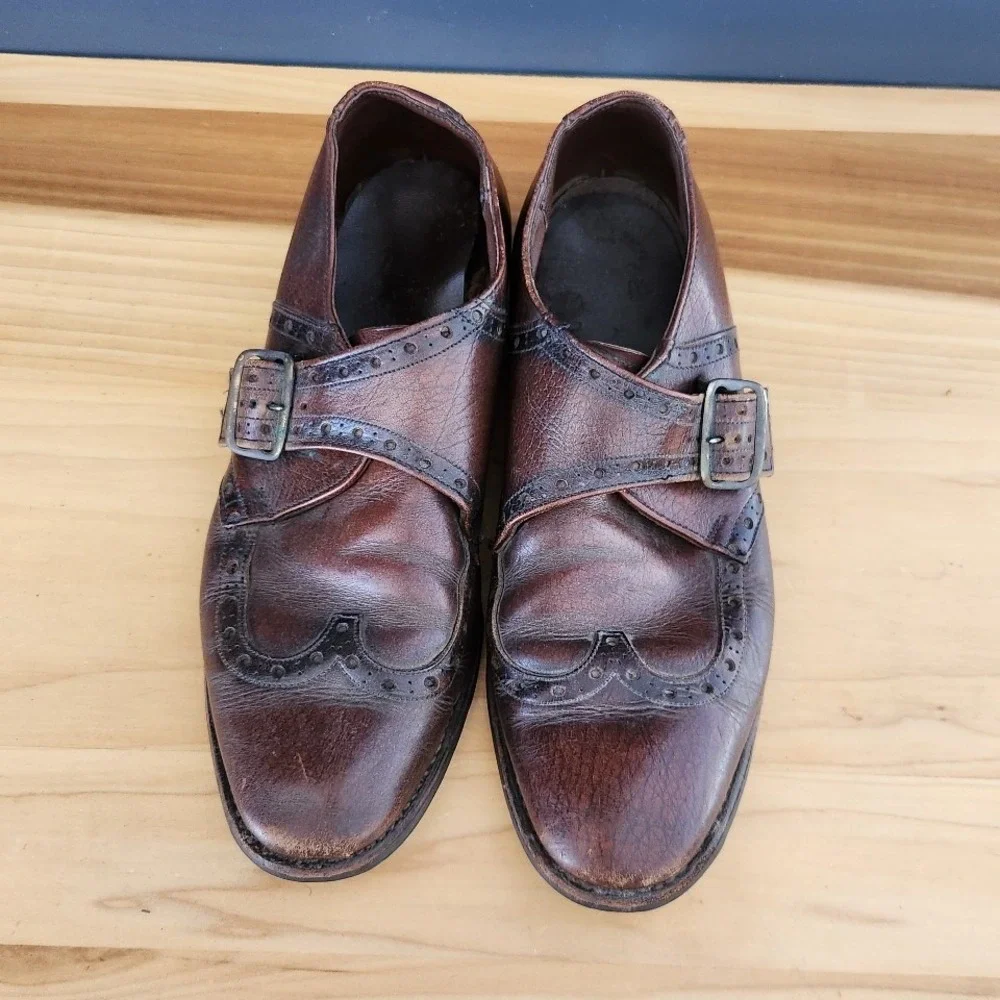 Vintage Brown Leather Oxfords‎
